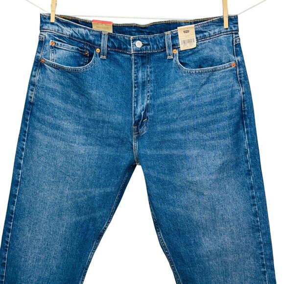 NEW Levis Mens 505 Straight Leg Jeans Stretch Denim Medium Wash Size W38 L30 - Picture 4 of 12